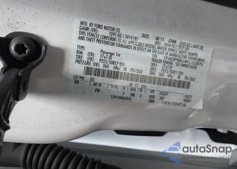 2015 Ford C-Max Hybrid Sel из США, поврежденный, VIN 1FADP5BU4FL122870
